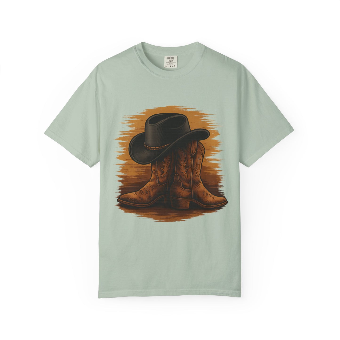 Cowboy Boots & Hat T-Shirt, Vintage Western Style Tee, Unisex Cowboy Apparel, Country Music Festival Shirt, Western Theme Gift