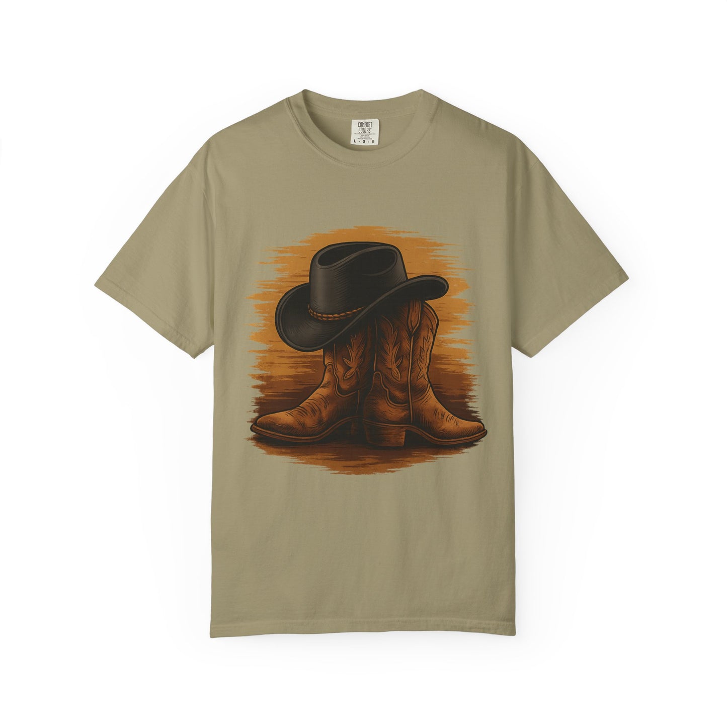 Cowboy Boots & Hat T-Shirt, Vintage Western Style Tee, Unisex Cowboy Apparel, Country Music Festival Shirt, Western Theme Gift