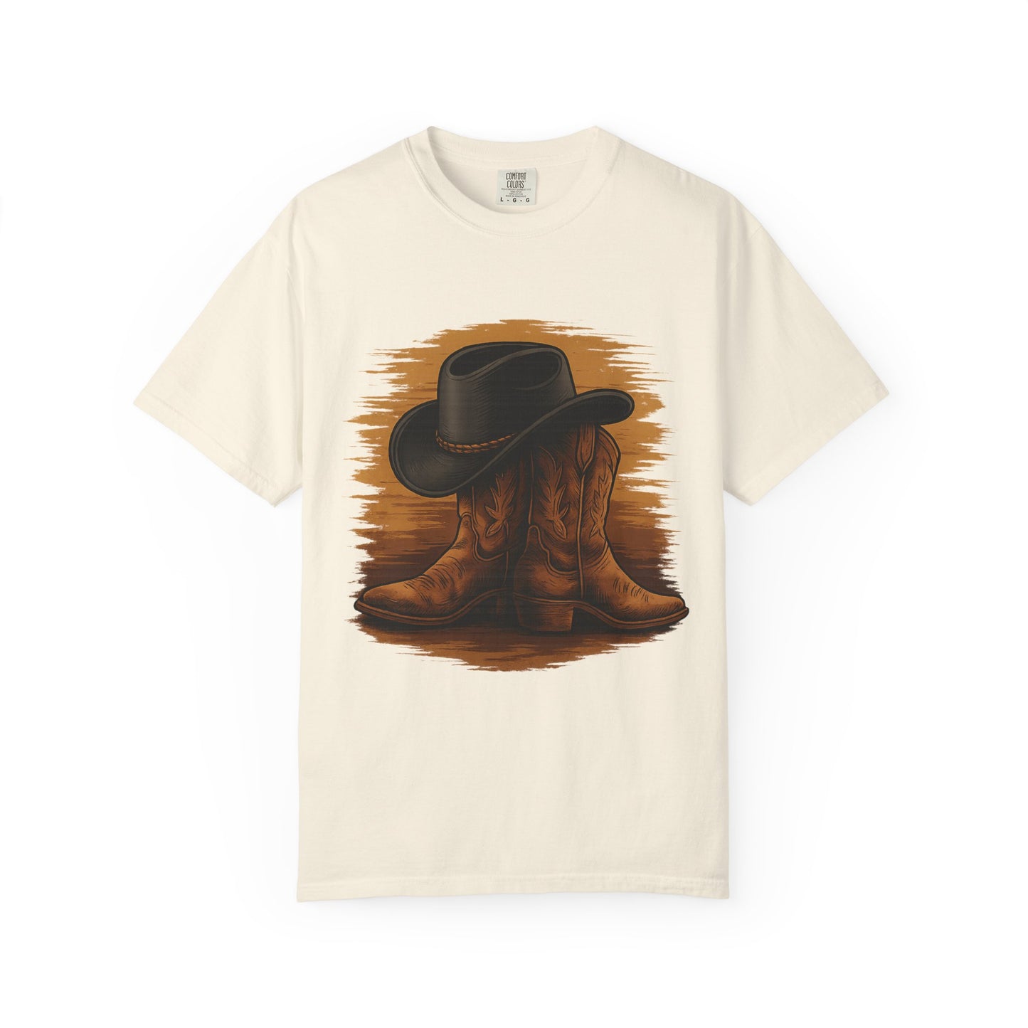 Cowboy Boots & Hat T-Shirt, Vintage Western Style Tee, Unisex Cowboy Apparel, Country Music Festival Shirt, Western Theme Gift