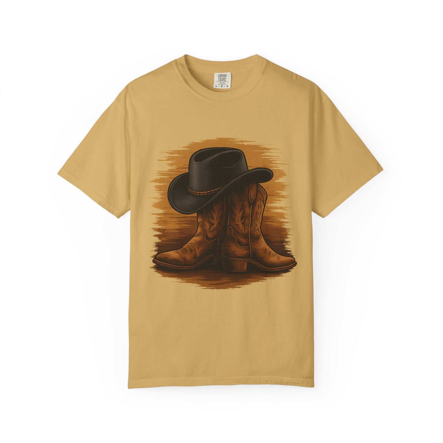 Cowboy Boots & Hat T-Shirt, Vintage Western Style Tee, Unisex Cowboy Apparel, Country Music Festival Shirt, Western Theme Gift